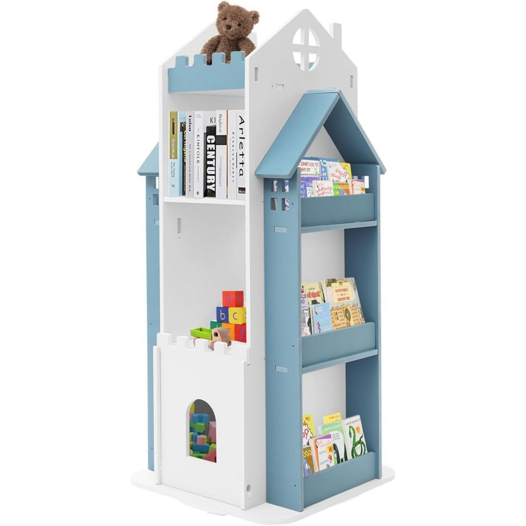 Mobile libreria girevole struttura in acciaio naturale