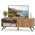 Console porta TV con ante regolabile rovere
