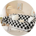 Seduta imbottita Coperta Versatile Ciniglia Jacquard Divano nero