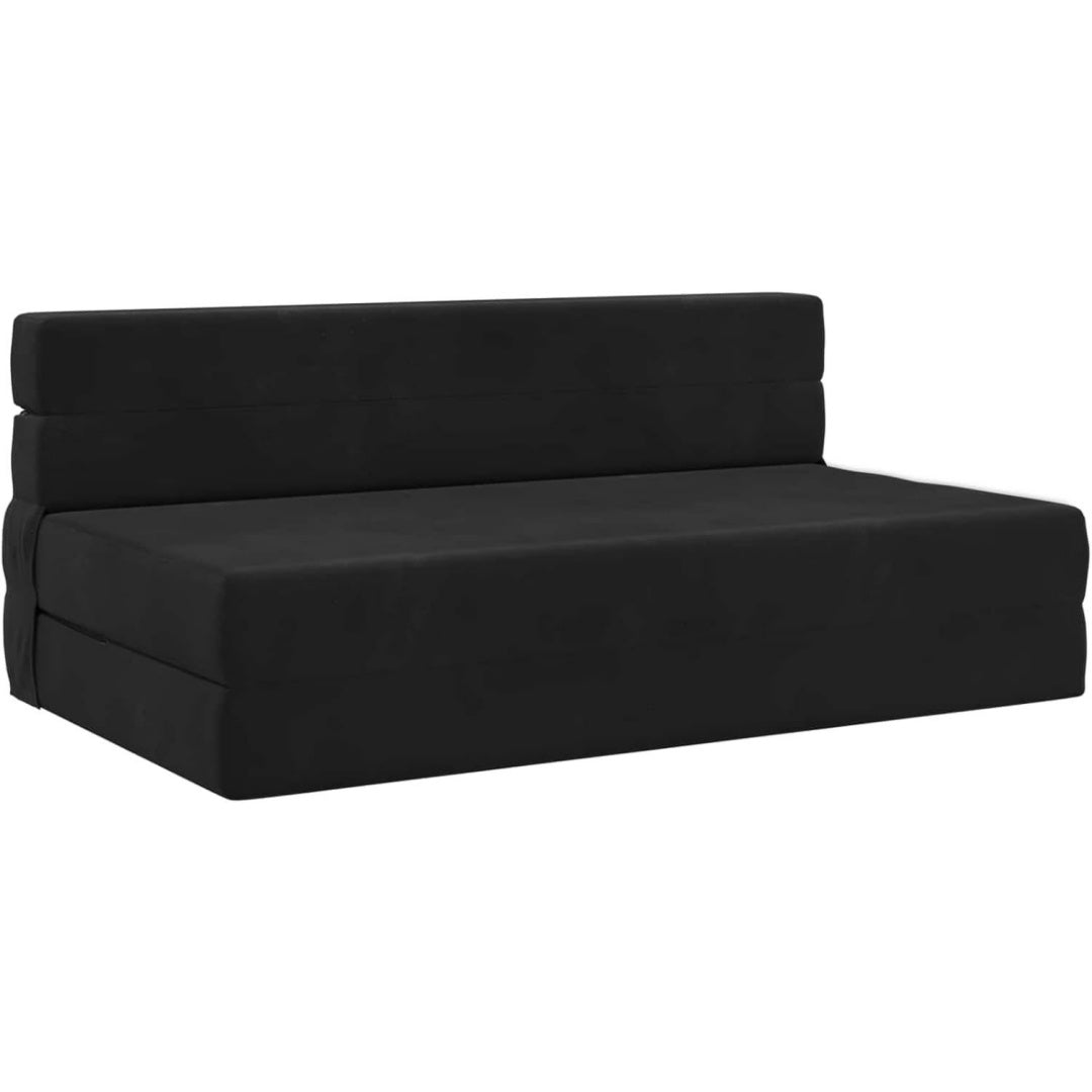 Divano confortevole nero regolabile rivestimento in tessuto