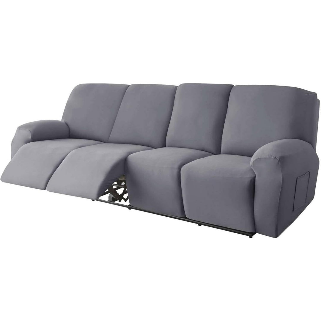 Divano confortevole fodere divano reclinabile poliestere elasticizzato, grigio
