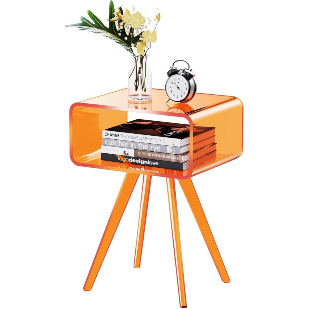 Tavolino per soggiorno Tavolino Salotto Acrilico, Design Moderno, nero