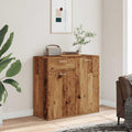 Credenza da soggiorno con cassetti con ante naturale