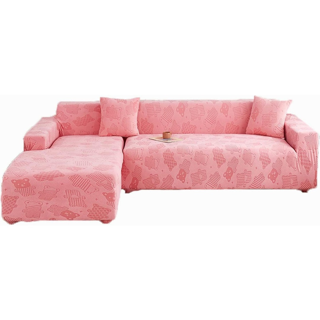 Divano da soggiorno Copridivano Elasticizzato Fodera Divano Maglia rosa