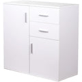 Credenza da soggiorno con ante in MDF bianco