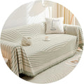 Divano confortevole Coperta Lancio ciniglia Jacquard Poltrona nero