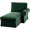 Divano confortevole Dekoria Ektorp Rivestimento divano Recamiere verde
