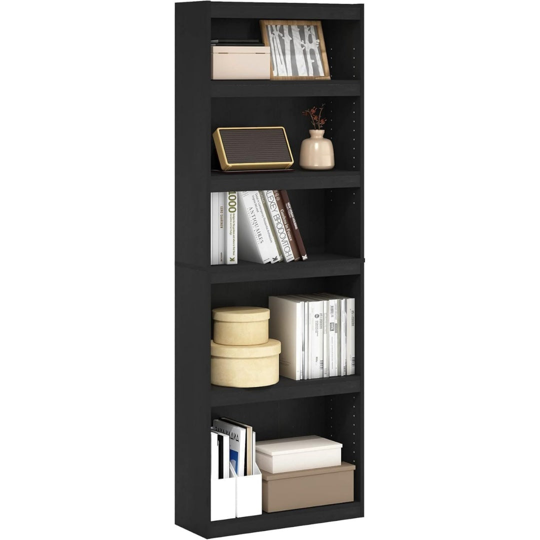 Libreria da soggiorno regolabile nero