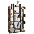 Libreria contenitore con ripiani marrone